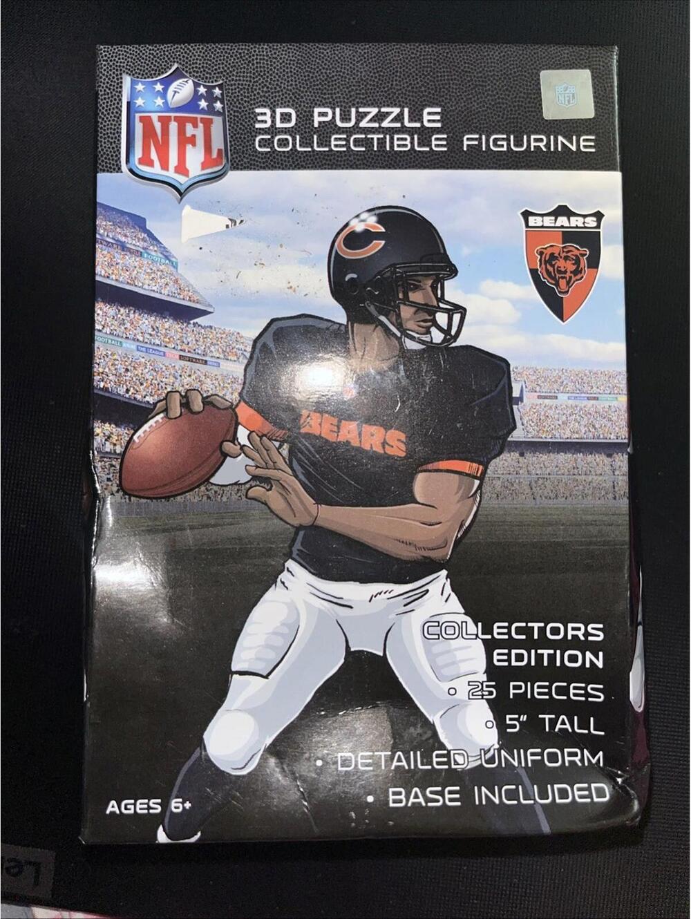 New Chicago Bears Collectible Figurine 3D Puzzle 25 Pieces